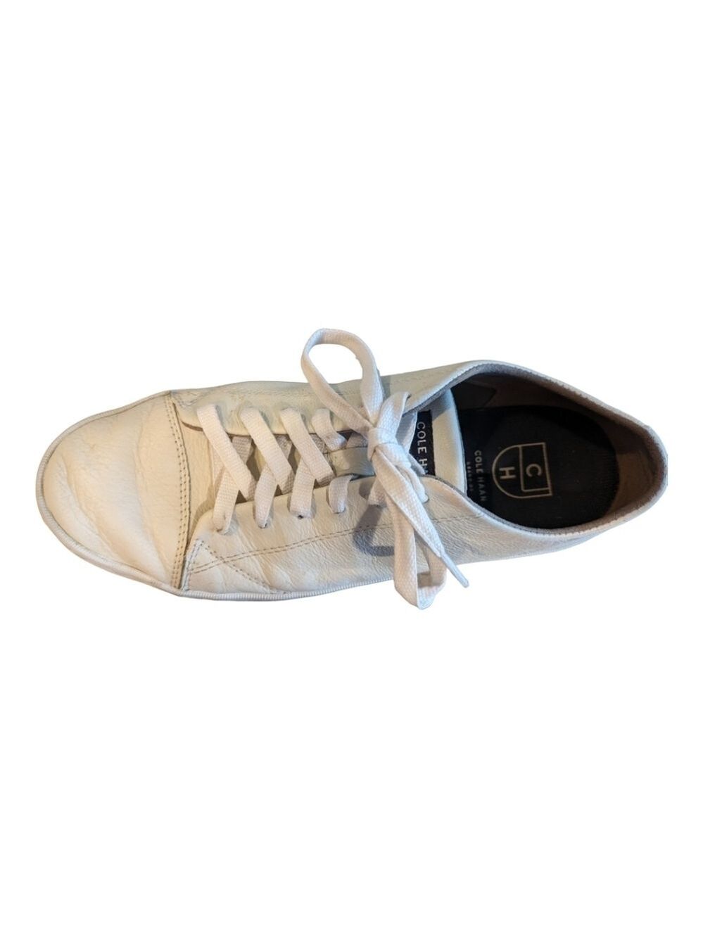 Cole Haan White Leather Trainers Size 7.5 EUC Comfort Preppy - Picture 4 of 8